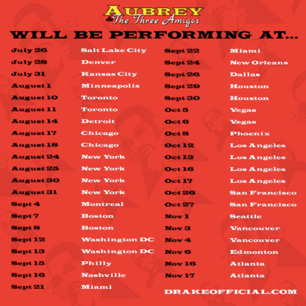 aubrey the three amigos tour 2